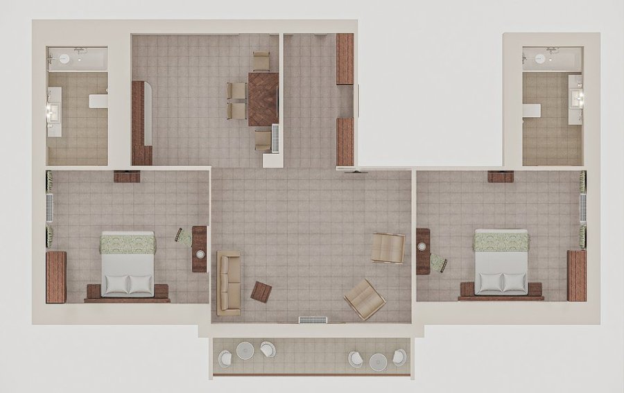 4-местный 4-комнатный AptE / Apartament